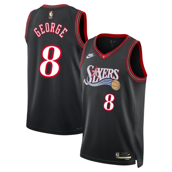 Philadelphia 76ers Trikot Paul George Nike 2025-26 Classic Edition Schwarz Swingman - Herren Philadelphia 76ers Trikot Paul George Nike 2025-26 Classic Edition Schwarz Swingman - Herren